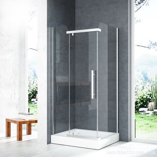Frame-less 6mm Glass Pivot Shower Enclosure
